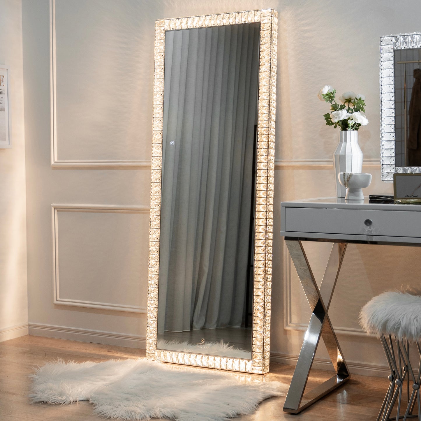 Diamond Floor Mirror - Luvo Store - Vanity Mirrors